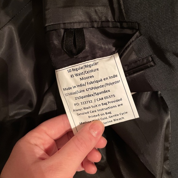 Joe Abbound black Mens 2pc suit - Picture 3 of 4